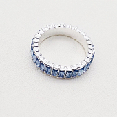 картинка Кольцо голубые стразы в круг от магазина LonnaMag