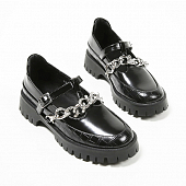 картинка Туфли наполовину крокодиловый принт + ремешок и отстёгивающаяся цепь со стразами от магазина LonnaMag