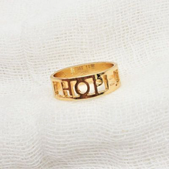 Кольцо надпись HOPE