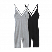 Картинка Комбинезон эластичный велосипедками полосы на груди от магазина LonnaMag