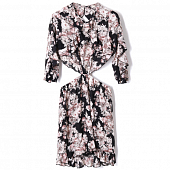 Картинка Платье из 2 частей соединение на талии воланы шифон цветы от магазина LonnaMag