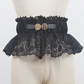 картинка Пояс баска из кружева спереди ремешки 2 круга застежка от магазина LonnaMag
