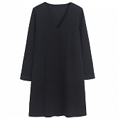 Картинка Платье мини трапеция длинный рукав V-вырез от магазина LonnaMag