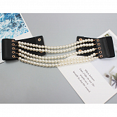 картинка Пояс резинка на кнопках по середине 5 цепочк из жемчужин от магазина LonnaMag