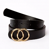 картинка Ремень пряжка два круга рельефный кожзам от магазина LonnaMag