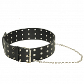 картинка Ремень широкий 3 ряда люверсов + цепочка от магазина LonnaMag