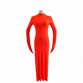 Картинка Платье стрейч макси по фигуре длинный рукав с вырезом под палец от магазина LonnaMag