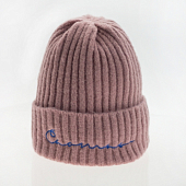 картинка Шапка рубчик вышивка надпись курсив от магазина LonnaMag