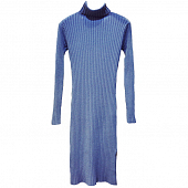 Картинка Платье водолазка трикотаж крупный рубчик слева разрез от магазина LonnaMag