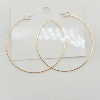 Серьги гвоздики открытые круглые классические