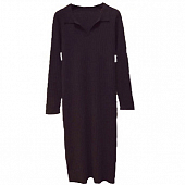 Картинка Платье трикотаж крупный рубчик воротник поло от магазина LonnaMag