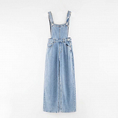 Картинка Комбинезон джинс длинный широкий без карманов на груди от магазина LonnaMag