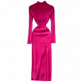 Картинка Платье трикотаж водолазка разрез по ноге от магазина LonnaMag