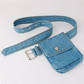 картинка Ремень деним с кошельком от магазина LonnaMag