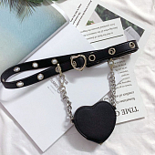 картинка Ремень в люверсах фигурная пряжка + кошелек-сердце от магазина LonnaMag