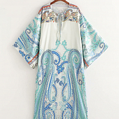 Картинка Платье летнее V-вырез принт узоры огурцы от магазина LonnaMag