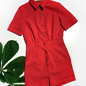 Картинка Комбинезон короткий ромпер на кнопках + пояс от магазина LonnaMag
