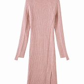 Картинка Платье трикотаж разрез сбоку неровный рукав от магазина LonnaMag