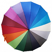 картинка Зонт трость 16 спиц радужный разноцветный цвета радуги от магазина LonnaMag