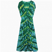 Картинка Платье зеленое тай дай V вырез от магазина LonnaMag