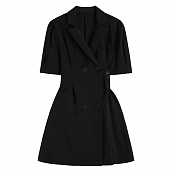 Картинка Платье мини широкий пояс на талии сзади с 3 пуговицами от магазина LonnaMag