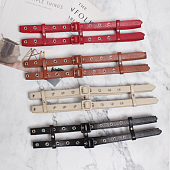 картинка Ремень тонкий двойной квадратная пряжка люверсы от магазина LonnaMag