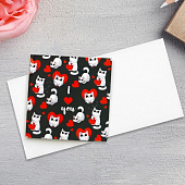 картинка Открытка-мини «I Love you»,котята, 7 х 7см от магазина LonnaMag