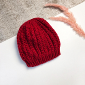 картинка Вязаная шапка толстая пряжа от магазина LonnaMag