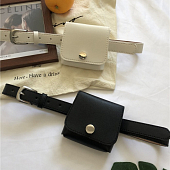 картинка Ремень + квадратный кошелек большой клапан на кнопке от магазина LonnaMag