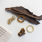 картинка Набор из двух колец пластик тонкое + кольцо звенья от магазина LonnaMag