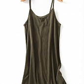 Картинка Платье замшевое мини на лямках от магазина LonnaMag