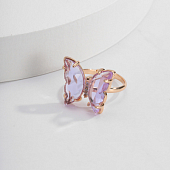 картинка Кольцо большая бабочка крылья из цветного стекла от магазина LonnaMag