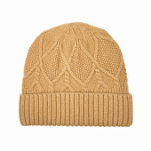 картинка Шапка вязка ромбами рубчик на подвороте от магазина LonnaMag