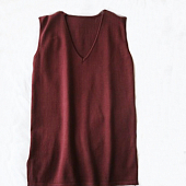 Картинка Платье жилет прямой ровный трикотаж V-вырез сбоку разрезы от магазина LonnaMag