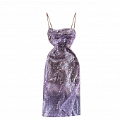 Картинка Платье миди на бретелях драпировка на груди пайетки от магазина LonnaMag