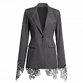 Картинка Пиджак кружево по низу и на рукавах от магазина LonnaMag