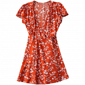 Картинка Платье легкое мини на запах ZAFUL цветы (3 цвета) от магазина LonnaMag