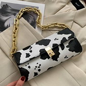 картинка Сумка анималистичный принт (лео, зебра, пятна) золотая цепь, замок от магазина LonnaMag