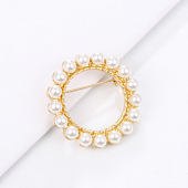 картинка Брошь кольцо мелкий жемчуг от магазина LonnaMag
