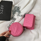 картинка  Сумка  нагрудная мини квадратная+ круглая на цепочке  от магазина LonnaMag