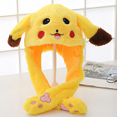 картинка Шапка с двигающимися ушками - Пикачу от магазина LonnaMag