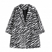 Картинка Пиджак короткий рукав принт зебра чб от магазина LonnaMag