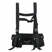 картинка Сумки на ремнях с карабинами 2 сумки спереди одна прямоугольная сзади от магазина LonnaMag