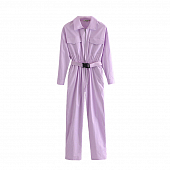 Картинка Комбинезон длинный пастельный + пояс на черном карабине от магазина LonnaMag