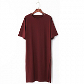 Картинка Платье футболка прямая разрез сбоку от магазина LonnaMag