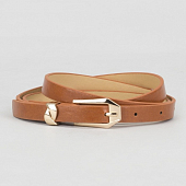 картинка Ремень гладкий, пряжка хомут металл, ширина - 1,3 см от магазина LonnaMag