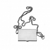 картинка Сумка металлическая визитница + змеиная костяная цепочка от магазина LonnaMag